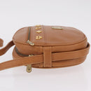 MCM Shoulder Bag Leather Beige Gold Auth bs37546-6