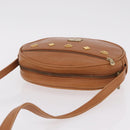 MCM Shoulder Bag Leather Beige Gold Auth bs37546-8