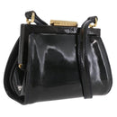 GUCCI Shoulder Bag Patent leather Green Gold Auth bs37548-1