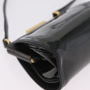 GUCCI Shoulder Bag Patent leather Green Gold Auth bs37548-10