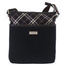 BURBERRY Black Label Shoulder Bag Canvas Navy Silver Auth bs37549-2