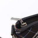 BURBERRY Black Label Shoulder Bag Canvas Navy Silver Auth bs37549-21