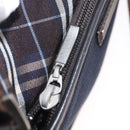 BURBERRY Black Label Shoulder Bag Canvas Navy Silver Auth bs37549-26