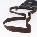 BURBERRY Black Label Shoulder Bag Canvas Navy Silver Auth bs37549-8