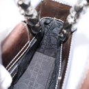 Christian Dior Maris Pearl Bag Patent leather 2way Brown Silver Auth bs37550-19