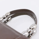 Christian Dior Maris Pearl Bag Patent leather 2way Brown Silver Auth bs37550-8