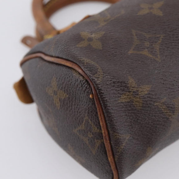 LOUIS VUITTON Monogram Mini Speedy Hand Bag M41534 LV Auth bs37553