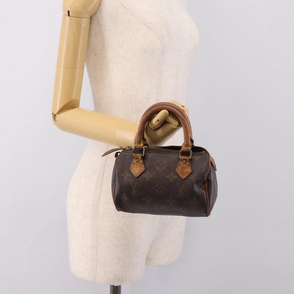LOUIS VUITTON Monogram Mini Speedy Hand Bag M41534 LV Auth bs37553