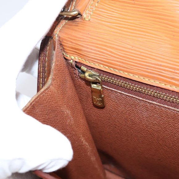LOUIS VUITTON Epi Serie Dragonne Hand Bag Brown M52618 LV Auth bs37554