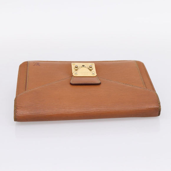 LOUIS VUITTON Epi Serie Dragonne Hand Bag Brown M52618 LV Auth bs37554