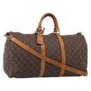 LOUIS VUITTON Monogram Keepall Bandouliere 50 Boston Bag M41416 LV Auth bs37555-1
