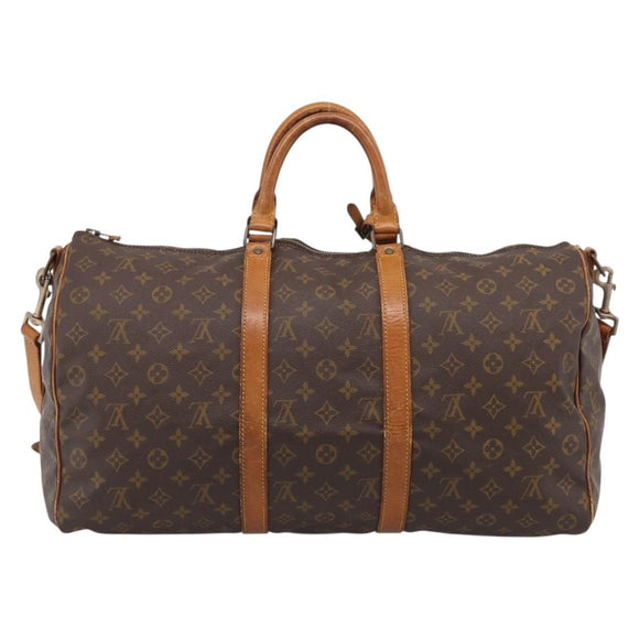 LOUIS VUITTON Monogram Keepall Bandouliere 50 Boston Bag M41416 LV Auth bs37555