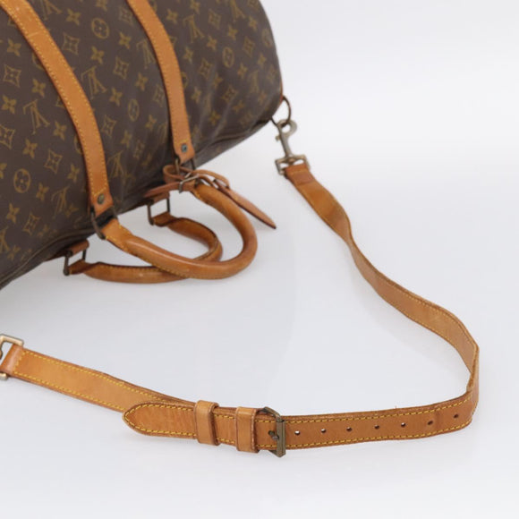 LOUIS VUITTON Monogram Keepall Bandouliere 50 Boston Bag M41416 LV Auth bs37555