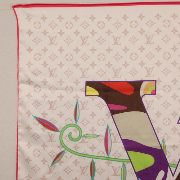 LOUIS VUITTON LVxTM Superflat Scarf Silk Multicolor M96097 LV Auth bs37559M