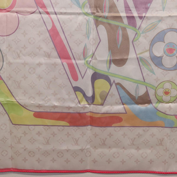 LOUIS VUITTON LVxTM Superflat Scarf Silk Multicolor M96097 LV Auth bs37559M