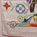 LOUIS VUITTON LVxTM Superflat Scarf Silk Multicolor M96097 LV Auth bs37559M-8