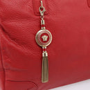Gianni Versace Tote Bag Leather Red Gold Auth bs37560A-14