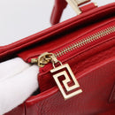 Gianni Versace Tote Bag Leather Red Gold Auth bs37560A-15