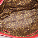 Gianni Versace Tote Bag Leather Red Gold Auth bs37560A-17
