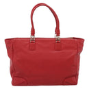Gianni Versace Tote Bag Leather Red Gold Auth bs37560A-3