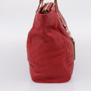 Gianni Versace Tote Bag Leather Red Gold Auth bs37560A-4