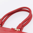 Gianni Versace Tote Bag Leather Red Gold Auth bs37560A-8