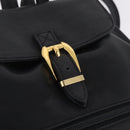 Gianni Versace Backpack Leather Black Gold Auth bs37561-16