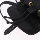 Gianni Versace Backpack Leather Black Gold Auth bs37561-19