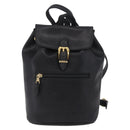 Gianni Versace Backpack Leather Black Gold Auth bs37561-2