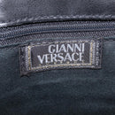 Gianni Versace Backpack Leather Black Gold Auth bs37561-20