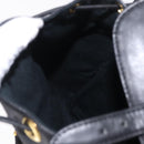 Gianni Versace Backpack Leather Black Gold Auth bs37561-23
