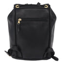 Gianni Versace Backpack Leather Black Gold Auth bs37561-3