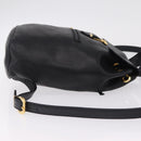 Gianni Versace Backpack Leather Black Gold Auth bs37561-4