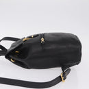 Gianni Versace Backpack Leather Black Gold Auth bs37561-5