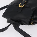 Gianni Versace Backpack Leather Black Gold Auth bs37561-6