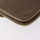 CELINE Chain Shoulder Bag Leather Brown Gold Auth bs37564-17