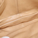 CELINE Chain Shoulder Bag Leather Brown Gold Auth bs37564-11