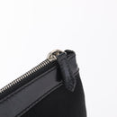 Balenciaga Clutch Bag Canvas Silver Black 373840 Auth bs37565-12