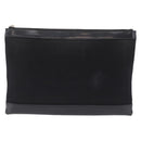 Balenciaga Clutch Bag Canvas Silver Black 373840 Auth bs37565-3