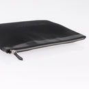 Balenciaga Clutch Bag Canvas Silver Black 373840 Auth bs37565-6