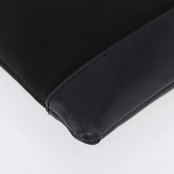 Balenciaga Clutch Bag Canvas Silver Black 373840 Auth bs37565