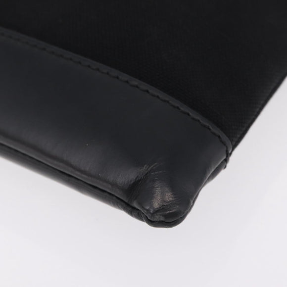 Balenciaga Clutch Bag Canvas Silver Black 373840 Auth bs37565