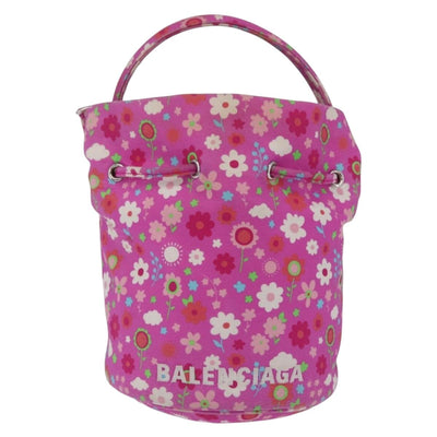 Balenciaga Wheel XS Drawstring Bucket Nylon 2way Pink 656682 Auth bs37567A - 0