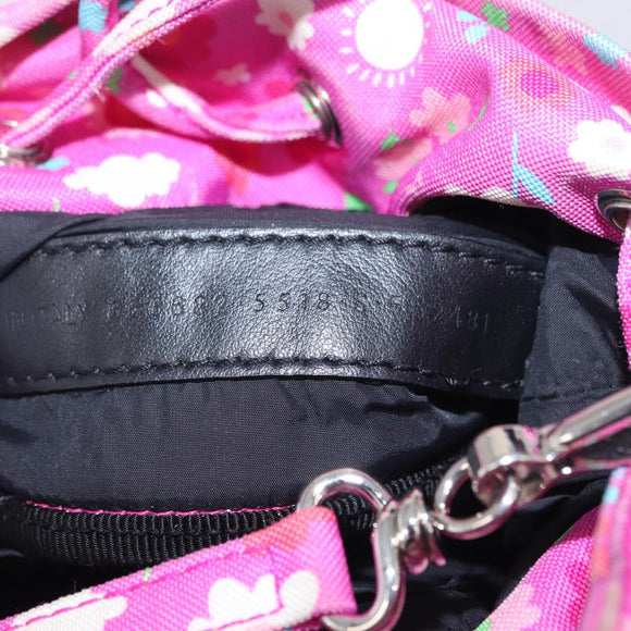 Balenciaga Wheel XS Drawstring Bucket Nylon 2way Pink 656682 Auth bs37567A