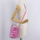 Balenciaga Wheel XS Drawstring Bucket Nylon 2way Pink 656682 Auth bs37567A-26