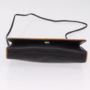 CELINE Shoulder Bag Leather Black Gold Auth bs37568-7