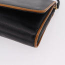 CELINE Shoulder Bag Leather Black Gold Auth bs37568-16