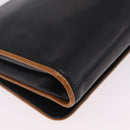 CELINE Shoulder Bag Leather Black Gold Auth bs37568-17