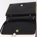 CELINE Shoulder Bag Leather Black Gold Auth bs37568-19