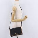 CELINE Shoulder Bag Leather Black Gold Auth bs37568-28